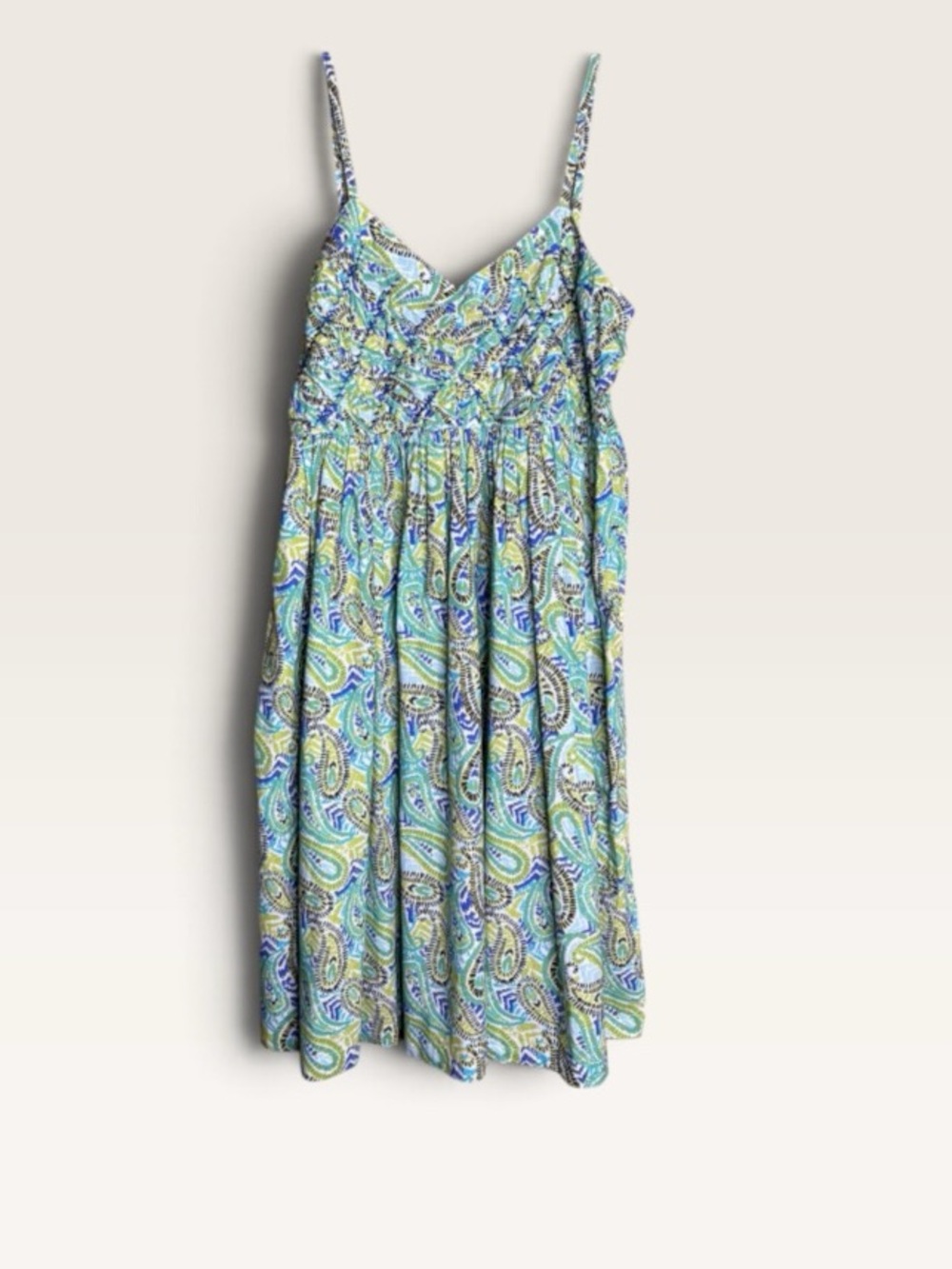 Madison NWT 100% Cotton Paisley Midi Sundress L Embroidered Boho Dress